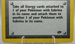 Pokemon TCG – Sabrina 20/132 Holo Rare Unlimited – Gym Heroes – Vintage WOTC - Image 3