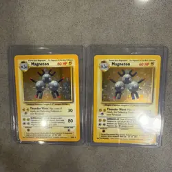 2x Pokemon TCG - Magneton 9/102 Base Set Holo Rare WOTC NM to LP - Image 1