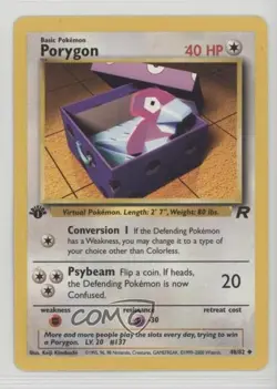 Porygon 1st Ed. Pokemon Team Rocket #48 2000 - Image 1