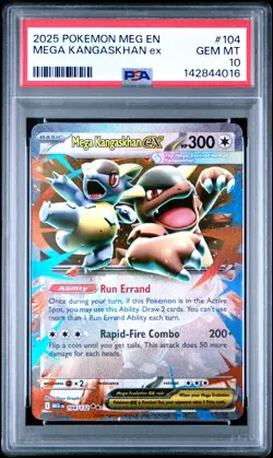 2025 Pokemon Meg En-Mega Evolution #104 Mega Kangaskhan Ex PSA 10 - Image 1