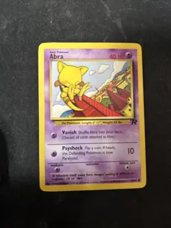 Abra 49/82 | Team Rocket | Unlimited | Common | WotC | Vintage Pokemon D19 - Image 1