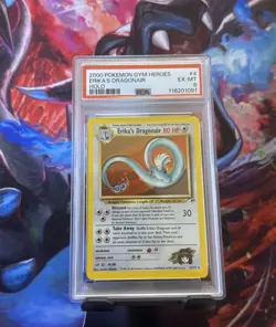 2000 Pokemon Erika’s Dragonair Gym Heroes 4/132 Holo PSA 6 Vintage - Image 1