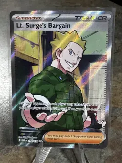 Pokemon TCG Lt. Surge's Bargain 170/132 Ultra Rare ME01: Mega Evolution - NM - Image 1