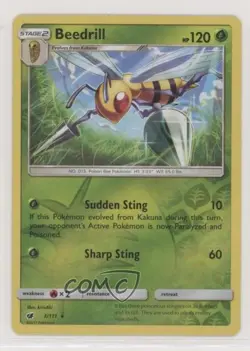 Beedrill Reverse Foil Pokemon Sun & Moon Crimson Invasion #3 - Image 1
