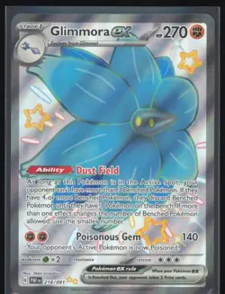 Glimmora ex Shiny Ultra Rare Paldean Fates SV4.5 218/091 Pokemon Card NM - Image 1