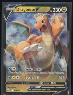Dragonite V Ultra Rare Pokemon GO 049/078 Pokemon Card NM - Image 1