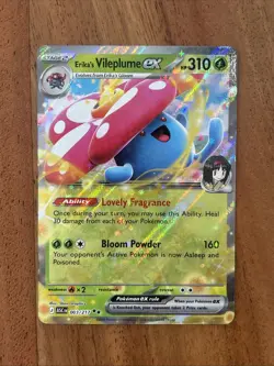 Pokemon TCG Erika’s Vileplume Ex Ascended Heroes 003/217 NM Double Rare Card - Image 1