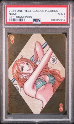 PSA9 ONE PIECE GOLDEN PLAYING CARDS THE STRAW HAT CREW NAMI - Image 1