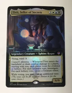 Tivit, Seller of Secrets (Extended Art) Commander: Streets of New Capenna Foil - Image 1