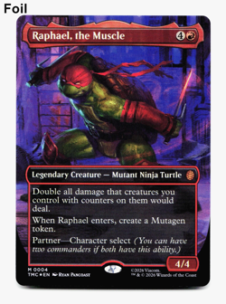 Raphael, the Muscle (Borderless FOIL) Commander Teenage Mutant Ninja Turtles MTG - Image 1