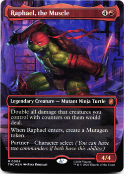 Raphael, the Muscle (Borderless FOIL) Commander Teenage Mutant Ninja Turtles MTG - Image 2