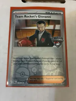 Pokemon Team Rocket's Giovanni 174/182 Regional Championship Stamped - Image 1