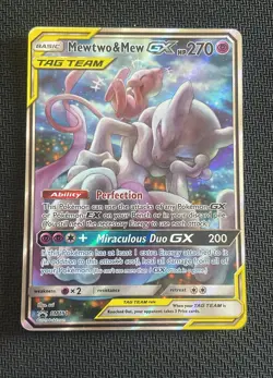 2x Mewtwo & Mew GX Tag Team Full Art SM191 Promo Black Star Pokemon TCG - Image 4