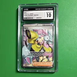 Pokemon TCG CGC 10 Iono Trainer Supporter 254/193 Holo Paldea Evolved English - Image 1