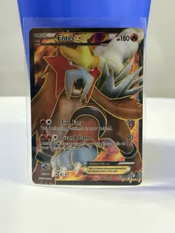 Pokemon Entei EX Full Art Ultra Rare Holo 103/108 Dark Explorers 180HP Fire Fang - Image 1
