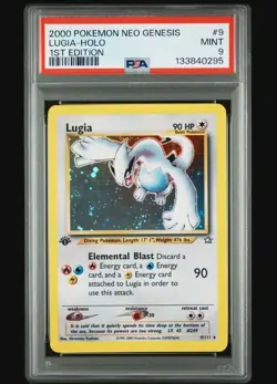 2000 POKEMON NEO GENESIS 1ST ED #9 LUGIA-HOLO PSA 9 - Image 1