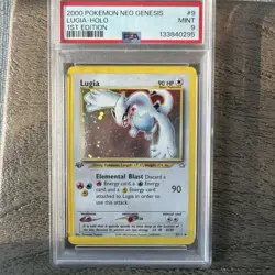 2000 POKEMON NEO GENESIS 1ST ED #9 LUGIA-HOLO PSA 9 - Image 4