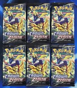 Pokemon Crown Zenith Booster Pack Lot X6 2023 Sword & Shield Nm Mint Giratina - Image 1