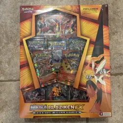 2015 Pokemon XY Mega Blaziken EX Premium Collection SEALED w/ XY Roaring Skies - Image 1