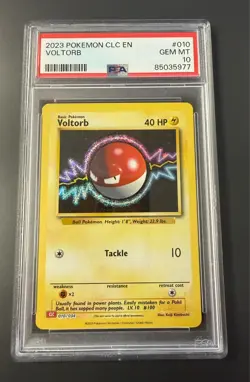 Pokemon Voltorb 2023 Classic Collection Holo #10 PSA 10 Gem Mint - Image 1