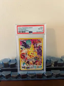 2023 POKEMON SWORD & SHIELD CROWN ZENITH #160 FULL ART/PIKACHU PSA 8 - Image 1