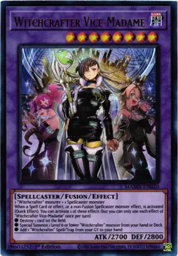 Yugioh Witchcrafter Vice-Madame MAMA-EN020 Ultra Rare 1st Edition NM - Image 1