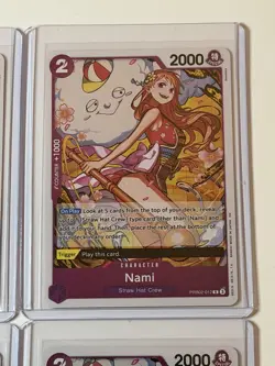 Nami PRB02-012 The Best Vol. 2 Premium Booster 4 Foil Card Play Set Lot - Image 3