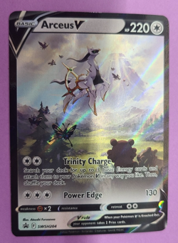 Pokemon Card Basic Arceus V SWSH204 Black Star HP 220 - Image 1