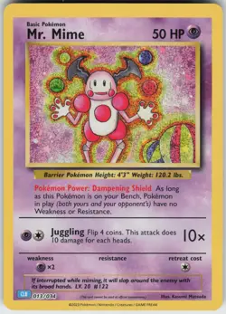 Holo Foil Mr. Mime 013/034 Classic Collection Trading Card Game Classic - Image 1