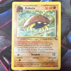 Pokemon Kabuto Fossil Regular Common 50/62 English Card - Image 1