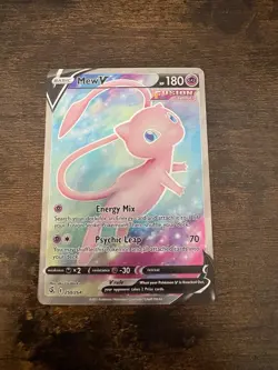 Mew V 250/264 Full Art Ultra Rare Fusion Strike Pokemon Card NM - Image 1
