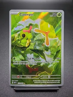 Caterpie 172/165 Scarlet & Violet 151 Illustration Rare Pokemon Card - Image 1