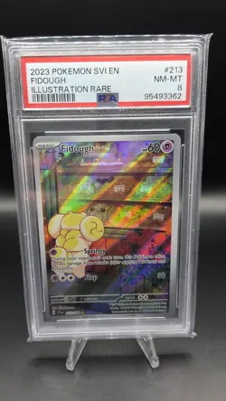Fidough 213/198 —Scarlet & Violet — PSA 8 — Illustration Rare Holo Pokemon Card - Image 1