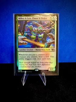Teenage Mutant Ninja Turtles, Mikey & Leo, Chaos & Order (0158) MTG- Foil - Image 1