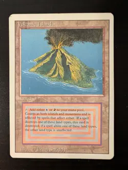 MTG Volcanic Island Revised Lightly Played - Image 1
