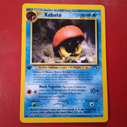Kabuto 56/75 Neo Discovery Regular First Edition Pokemon Card LP - Image 1