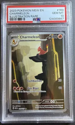 2023 POKEMON MEW EN-151 ILLUSTRATION RARE #169 CHARMELEON PSA 10 - Image 1