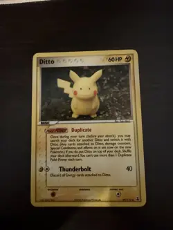 Pokemon Ditto (Pikachu) 63/113 EX Delta Species - Non Holo - MP - Image 1