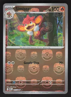 Simisear 015/086 Master Ball Pokemon TCG SV: White Flare NM - Image 1