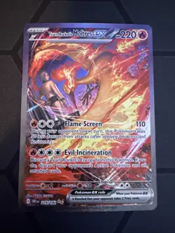 Pokemon TCG Team Rockets Moltres EX 229/182 SV10:DESTINED Rivals Mint Condition - Image 1