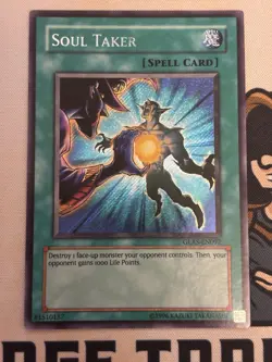 Soul Taker GLAS-EN092 Unlimited Secret Rare YuGiOh! LP - Image 2