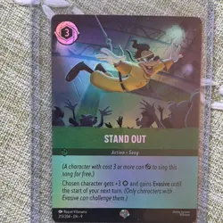 Disney Lorcana Goofy - Stand Out Epic Fabled Emerald 213/204 Holo Action Song - Image 1