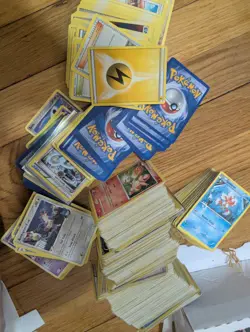 Approximately 2.75lbs Bulk Pokemon Cards Asst Years Sets Cond No Holos ~700 FS - Image 3