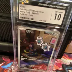 Pokemon Klink 146/086 Japanese Card White Flare CGC 10 Art Rare Holo - Image 1