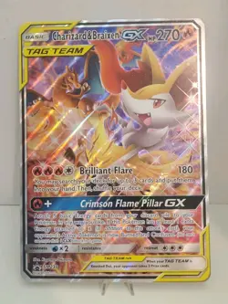 Charizard & Braixen GX - (Black Star Promo) SM230 Jumbo Card Holo - Pokemon TCG - Image 1