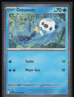 Oshawott Tinsel Holo 021/086 Pokemon SV10.5: White Flare NM Pokemon Card - Image 1