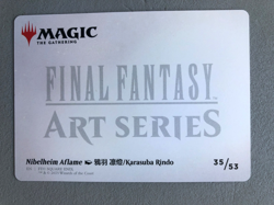 Mtg Carte Magic FFVII Final Fantasy Nibelheim Aflame Art Series Gold stamp NM - Image 3