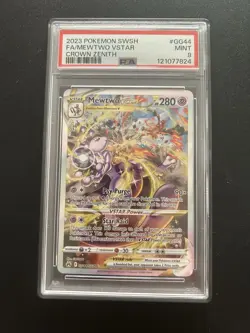 2023 Pokemon SWSH Crown Zenith Mewtwo VSTAR Full Art #GG44 PSA 9 - Image 1