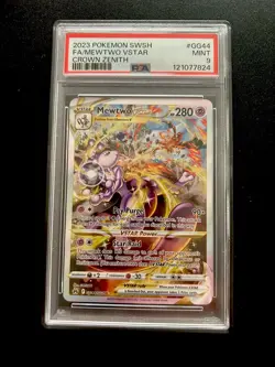 2023 Pokemon SWSH Crown Zenith Mewtwo VSTAR Full Art #GG44 PSA 9 - Image 2