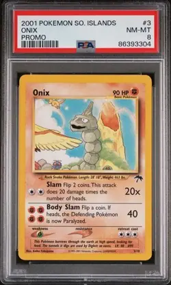 2001 Pokemon Southern Islands Onix 3/18 PSA 8 - Image 1